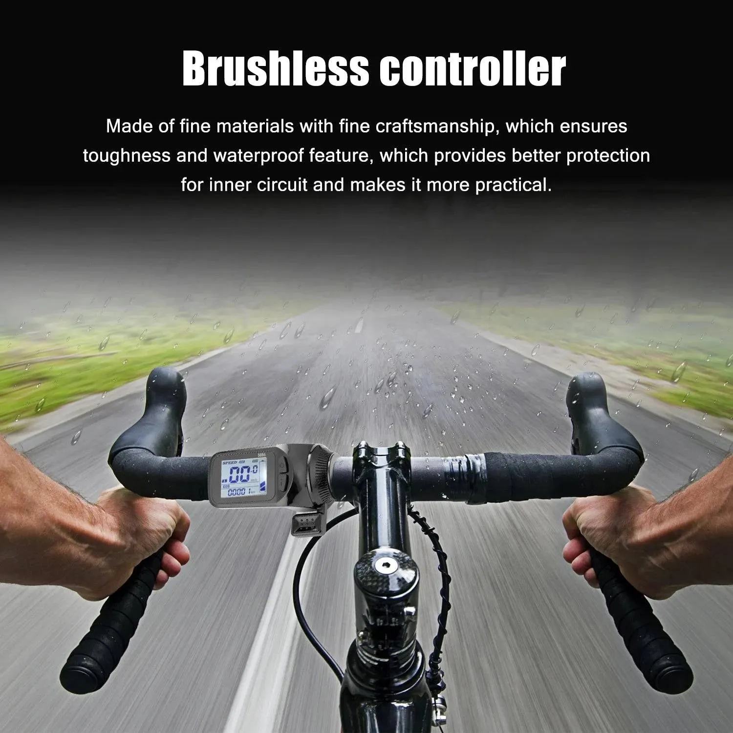 24V-48V 350W Motor Brushless Controller LCD Display Panel Thumb Throttle Electric Bicycles Scooter Brushless Controller Kit