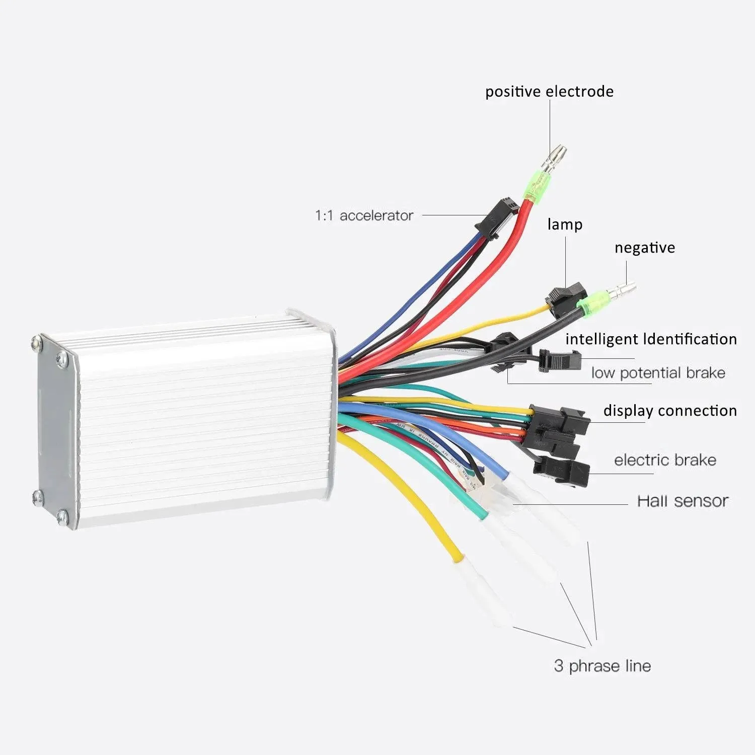 24V-48V 350W Motor Brushless Controller LCD Display Panel Thumb Throttle Electric Bicycles Scooter Brushless Controller Kit