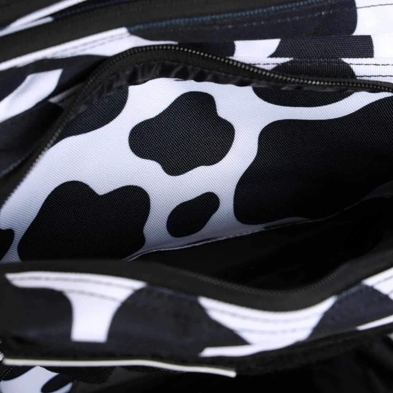 35L Backpack Black White Cow