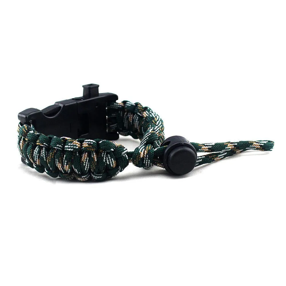 Adjustable Survival Bracelet, Paracord Emergency Sports Wristband