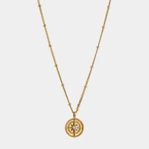 AJOA VACAY COMPASS ROPE PENDANT NECKLACE