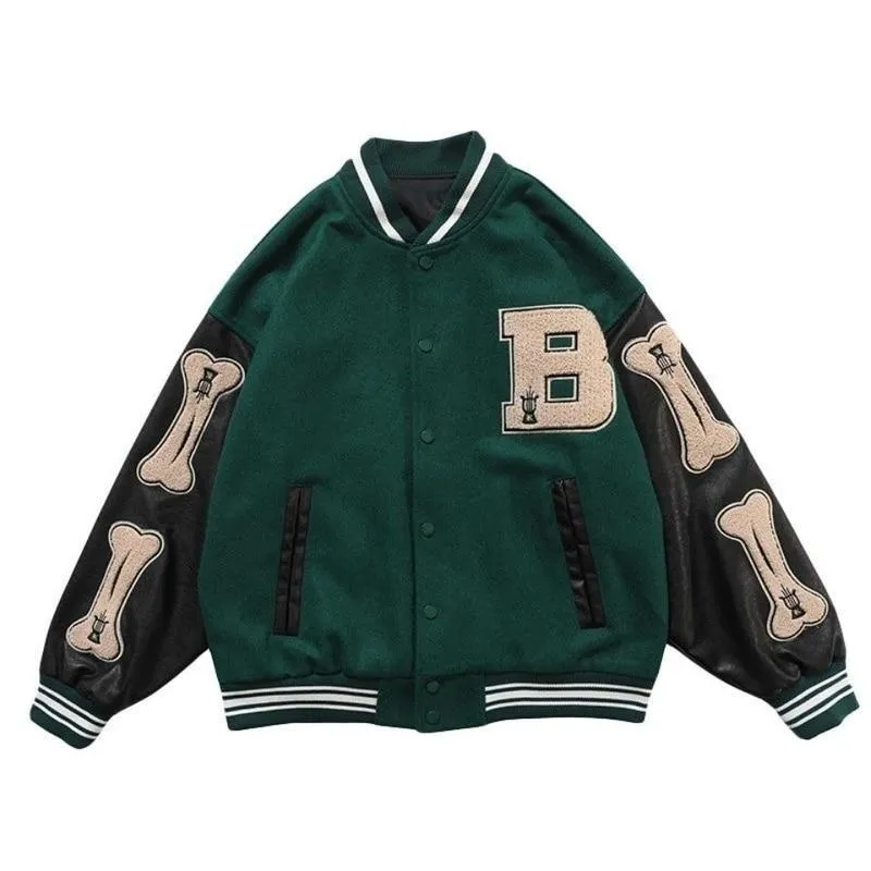 Bomber Jackets Women Baseball Jacket Boyfriend Style Varsity Jacket