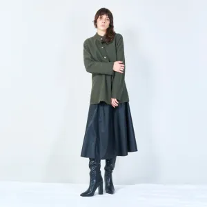 Button-up cozy knit coat with textured finish wholesale