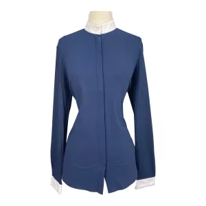 Cavalleria Toscana L/S Jersey 'Elegant Embroidery' Competition Shirt  in Ocean Blue - Women's Medium