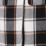 Checked Double Breasted Trench Coat