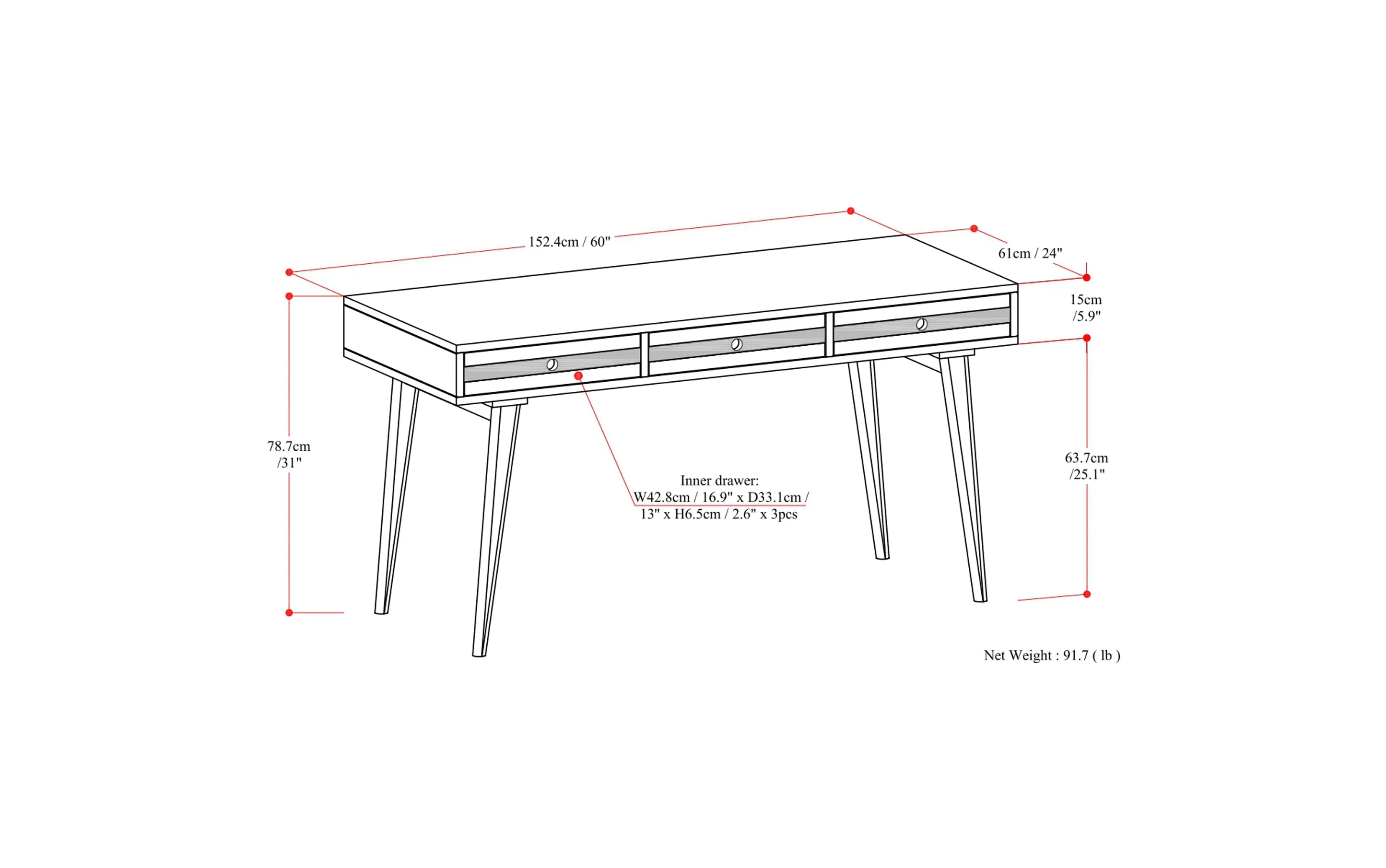 Clarkson Desk in Acacia