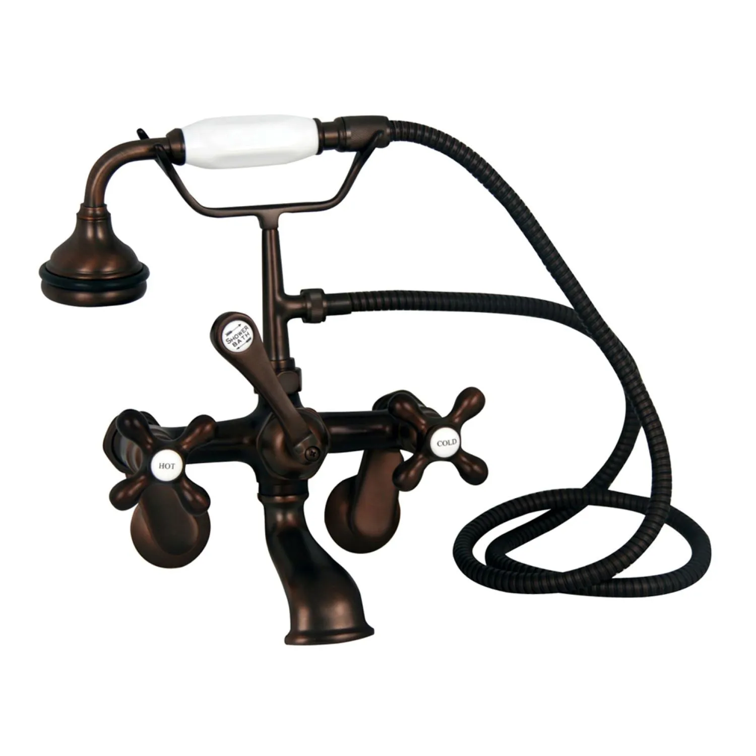 Columbus 61″ Cast Iron Double Roll Top Tub Kit – Oil Rubbed Bronze Accessories