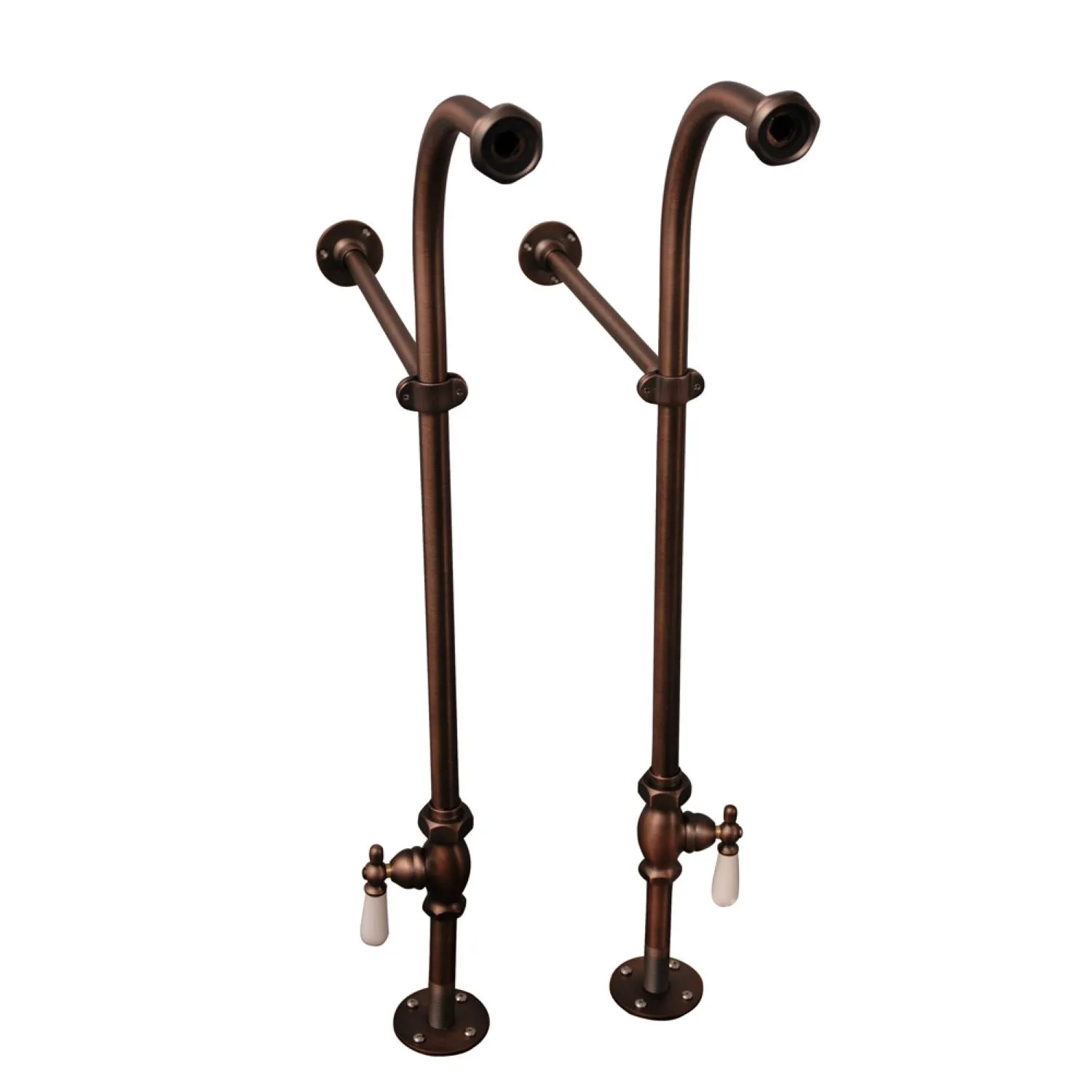 Columbus 61″ Cast Iron Double Roll Top Tub Kit – Oil Rubbed Bronze Accessories