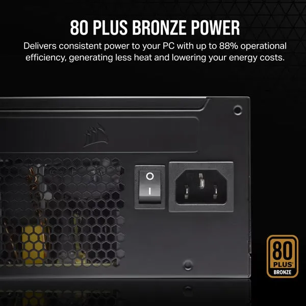 Corsair CX Series™ CX650 – 650 Watt 80 PLUS Bronze ATX Power Supply