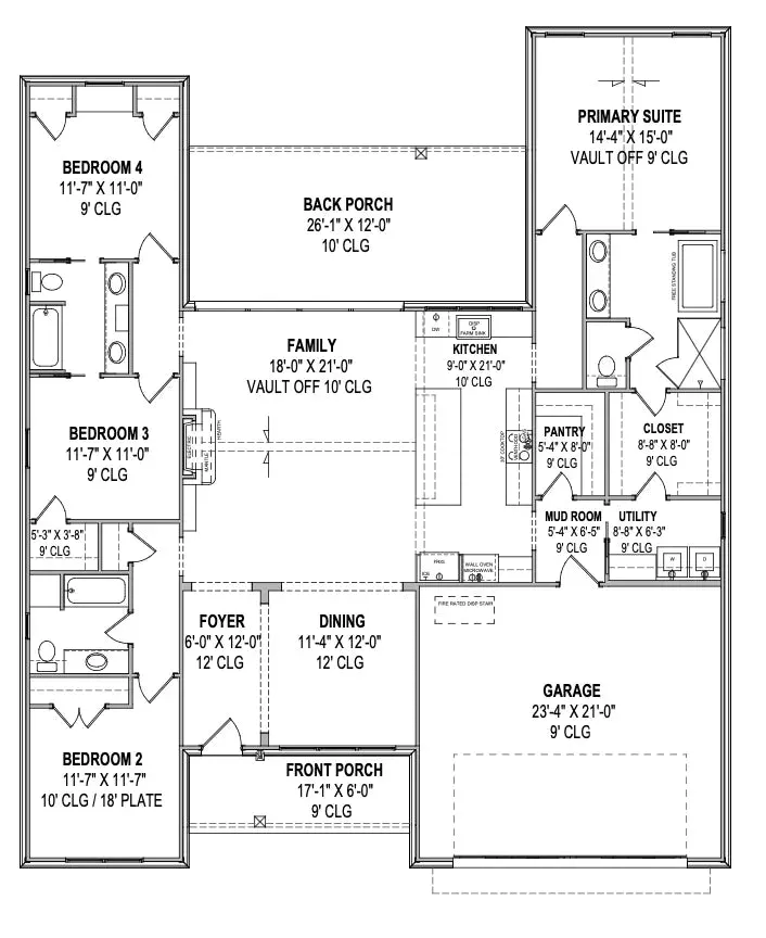 Craftsman Family Home with Spacious Living and Functional Design