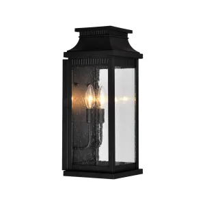 CWI Lighting Milford 2-Light Outdoor Black Wall Lantern