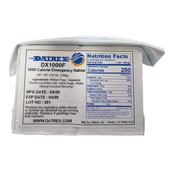 Datrex Aviation 1,000 Cal Emergency Food Ration