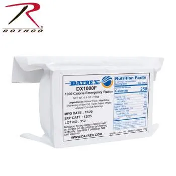 Datrex Aviation 1,000 Cal Emergency Food Ration