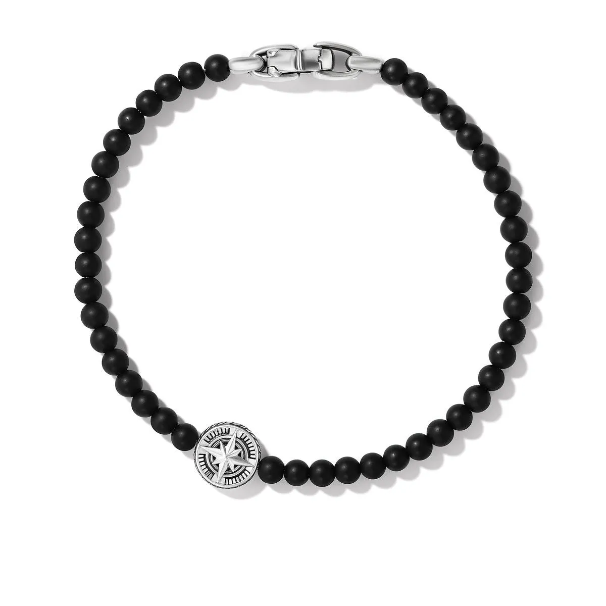 David Yurman Gents Spiritual Beads Compass Bracelet with Black Onyx