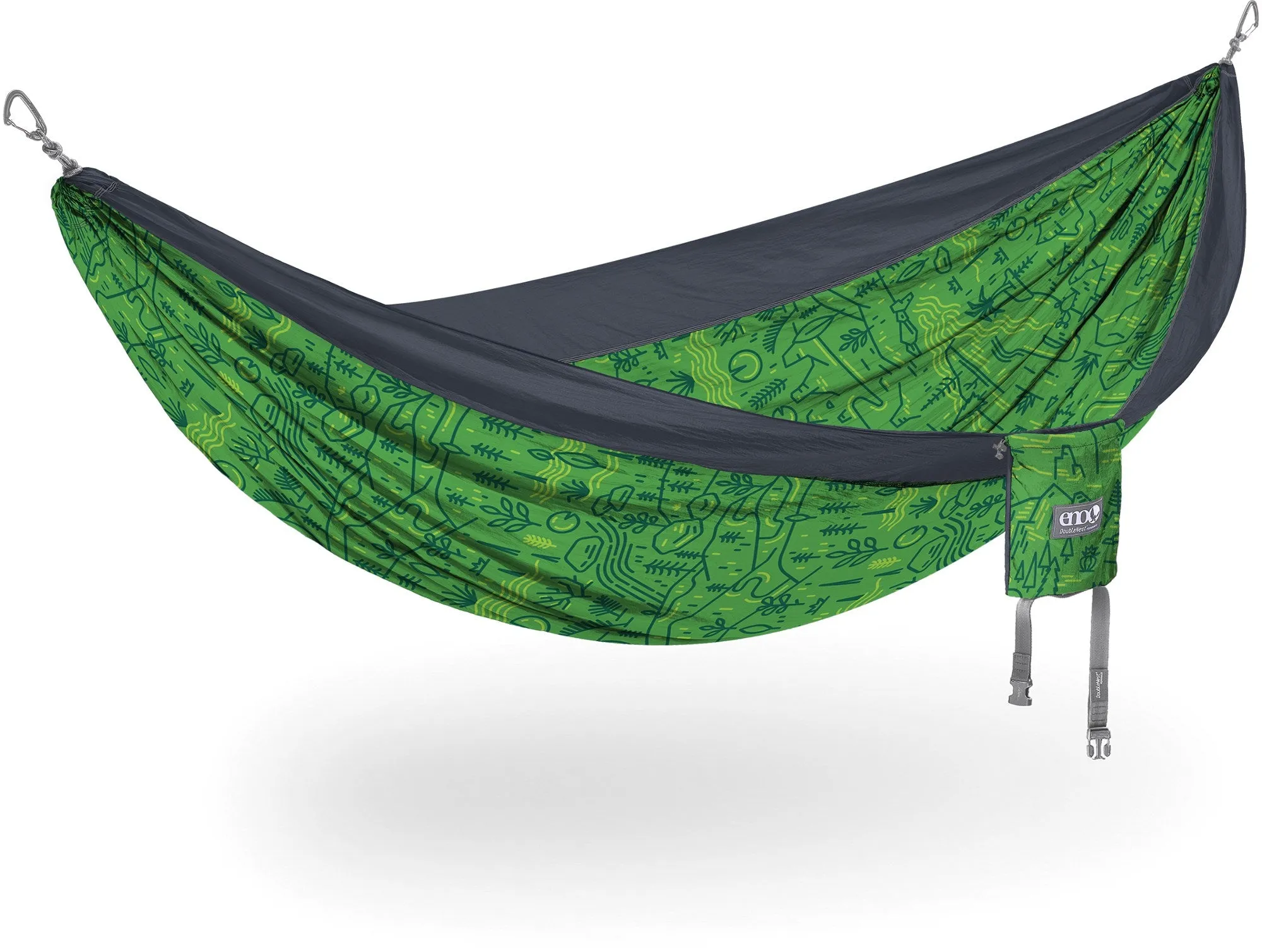 DoubleNest Brings Back ENO Print Hammock, Green