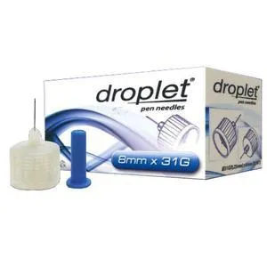 Droplet Pen Needle 31G (0.25mm) x 8mm (100 count)