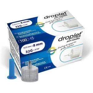 Droplet Pen Needle 32G (0.23mm) x 8mm (100 count)