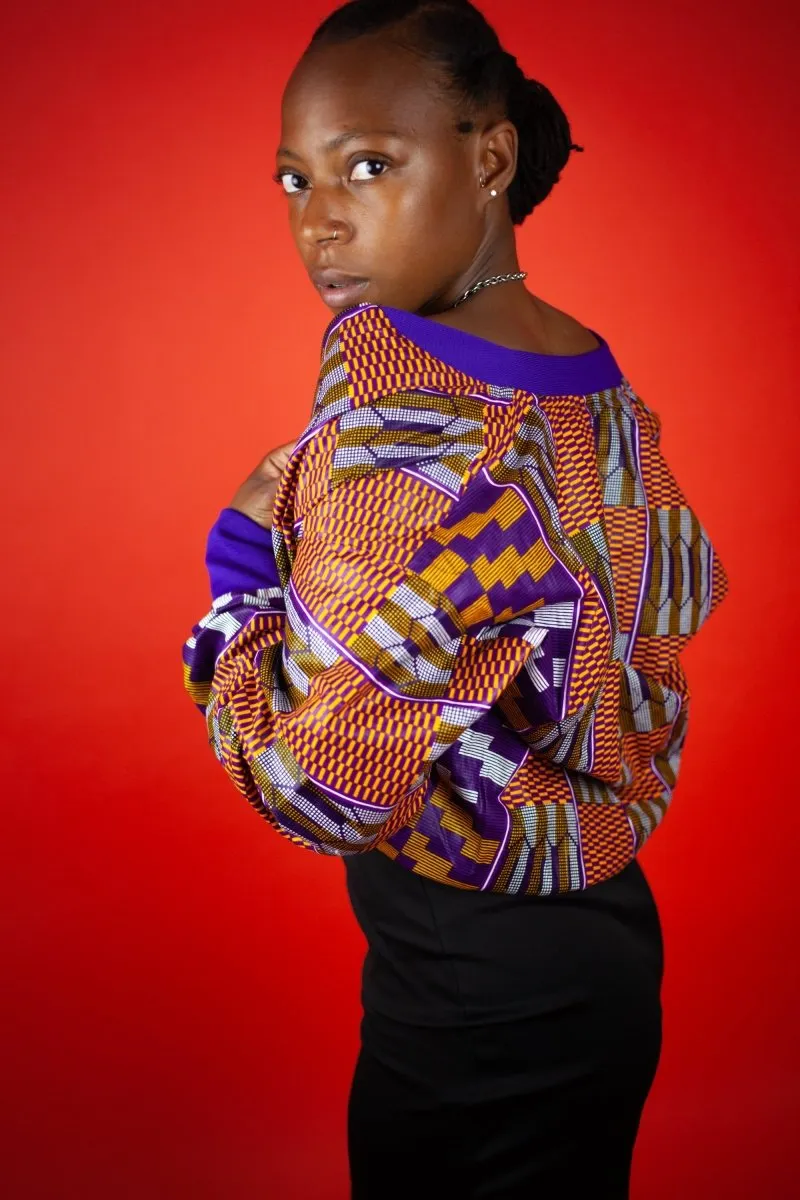 Festival Jacket In Brown Kente