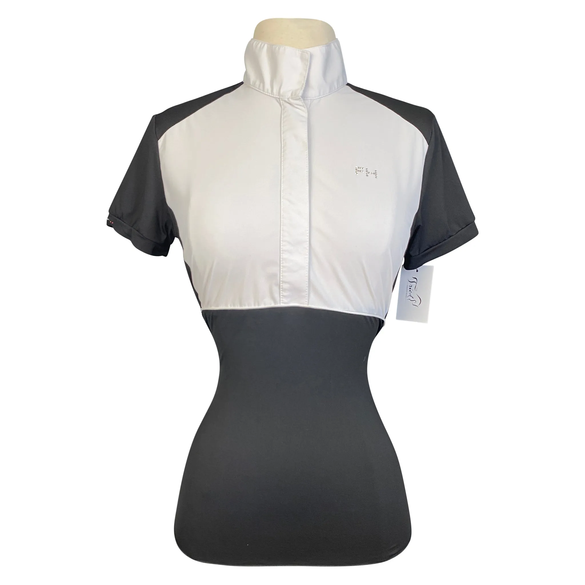 For Horses 'Emie' Show Shirt in Black/White - Women's Small