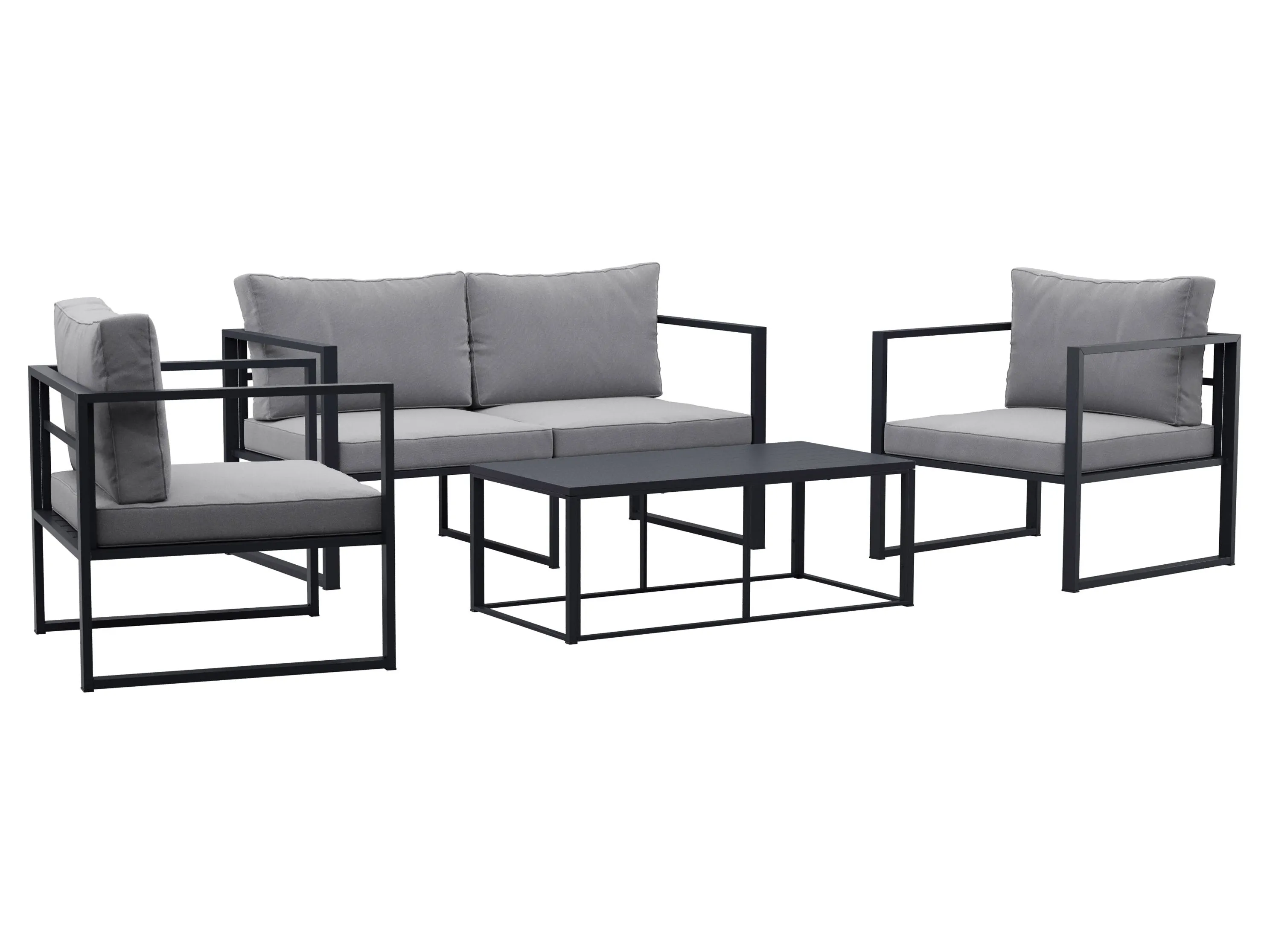 Grey 4-Piece Patio Set