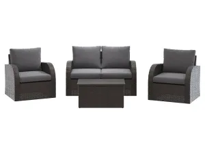 Grey Outdoor Loveseat 5pc Set