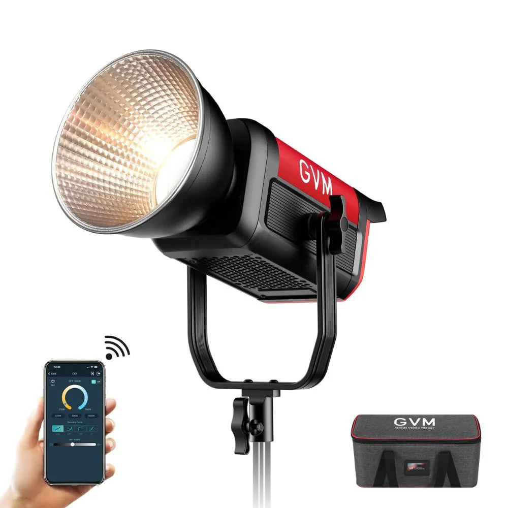 GVM PRO-SD400B 400W Waterproof Bi-Color Monolight(V-mount & Mesh Bluetooth)