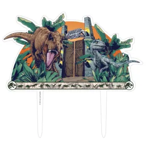 Jurassic Into The Wild Acrylic Cake Topper 14cm x 17cm Each