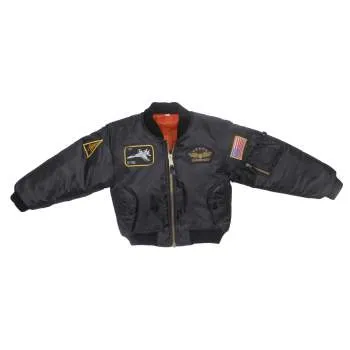 Kids Flight Jacket With Patches