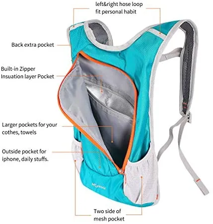 KUYOU Outdoor Hydration Backpack with 2L Hydration Bladder