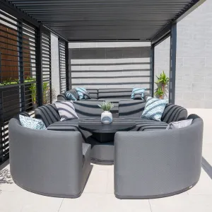 Luna Outdoor Fabric Lifestyle Suite with 4 Sofas in Grey