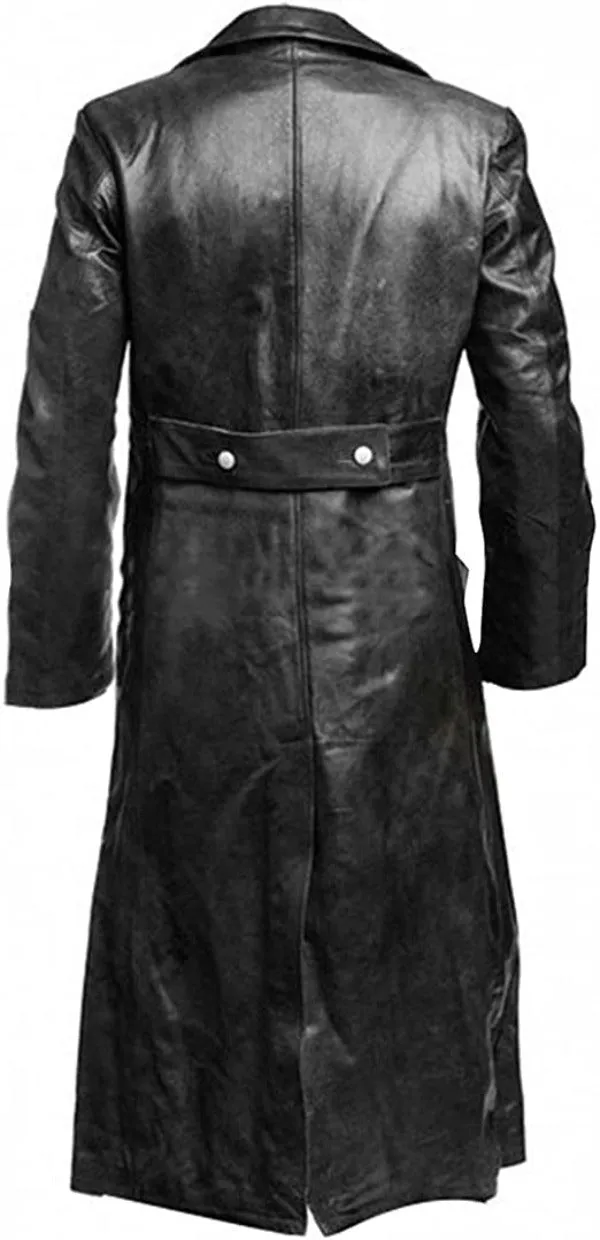 Men leather coat trench