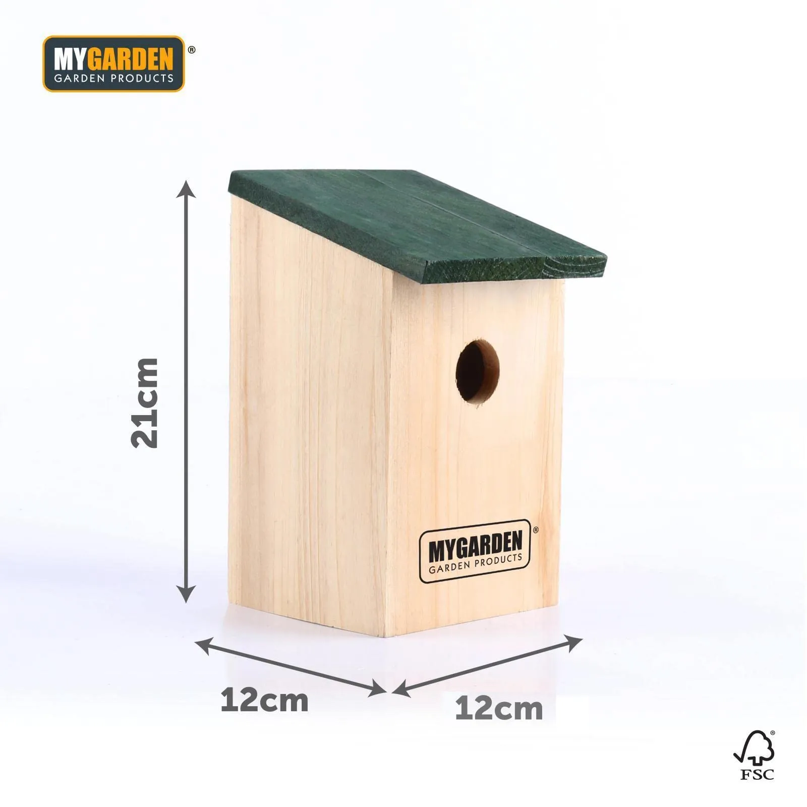 My Garden Bird Nesting Box House Wooden Hanging Garden Nest Box Home For Wild Birds Weatherproof Eco-Friendly Birdhouse with Bird Spotting Chart