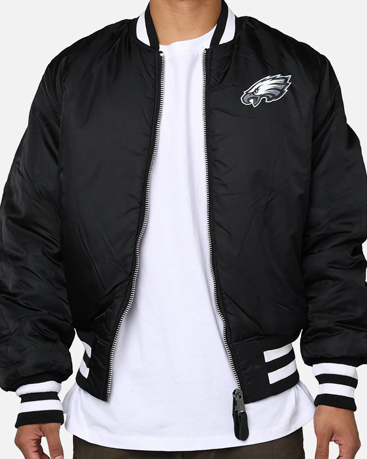 New Era X Alpha Series X NFL Philadelphia Eagles MA-1 Bomber Jacket Black