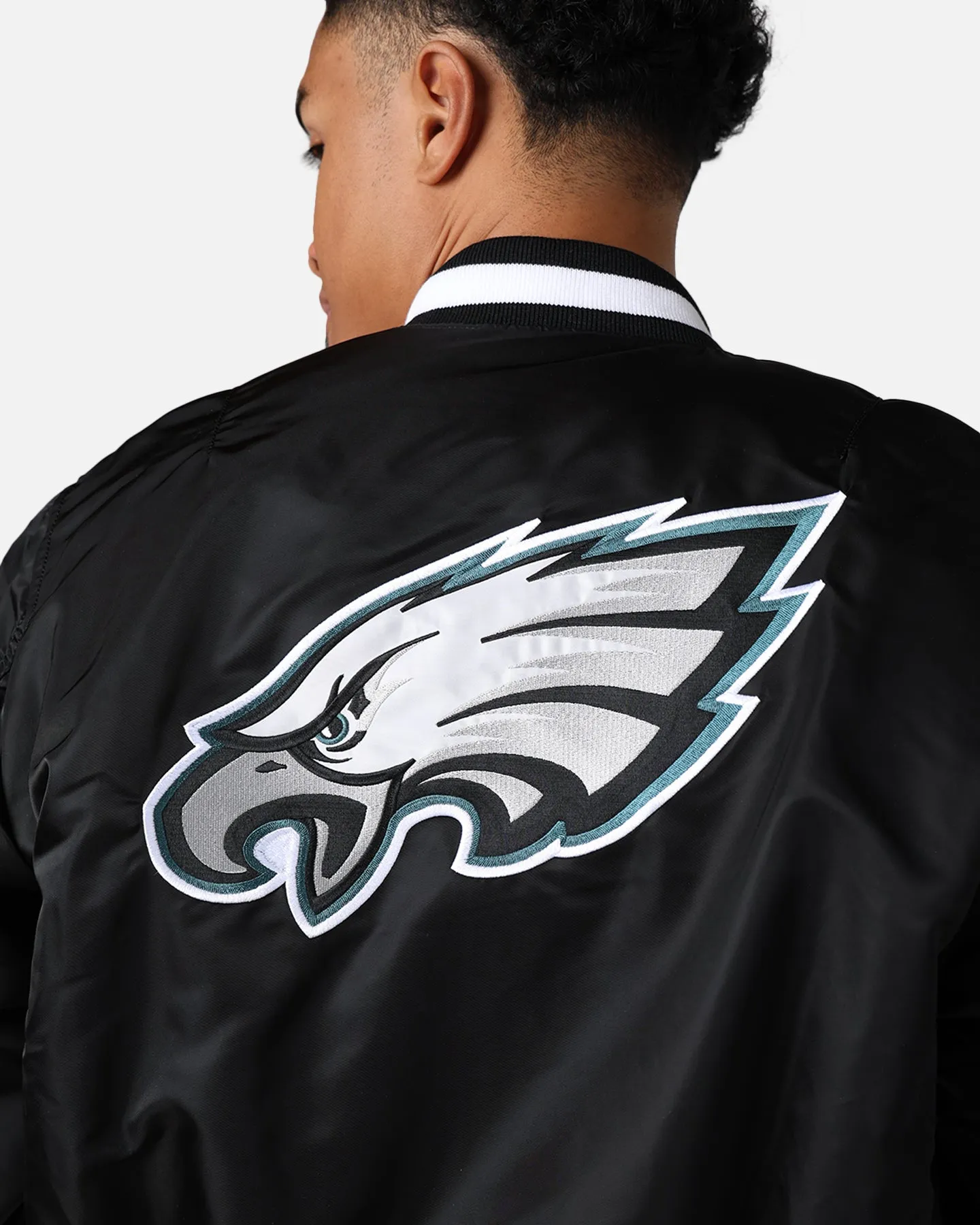 New Era X Alpha Series X NFL Philadelphia Eagles MA-1 Bomber Jacket Black