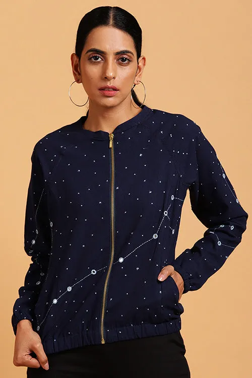 Okhai 'Moonlight' Embroidered Cotton Bomber Jacket