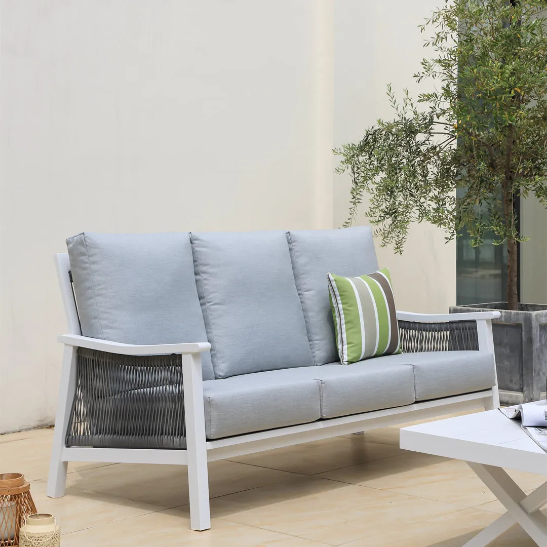 Pearl 6 Pc Outdoor Lounge Setting White