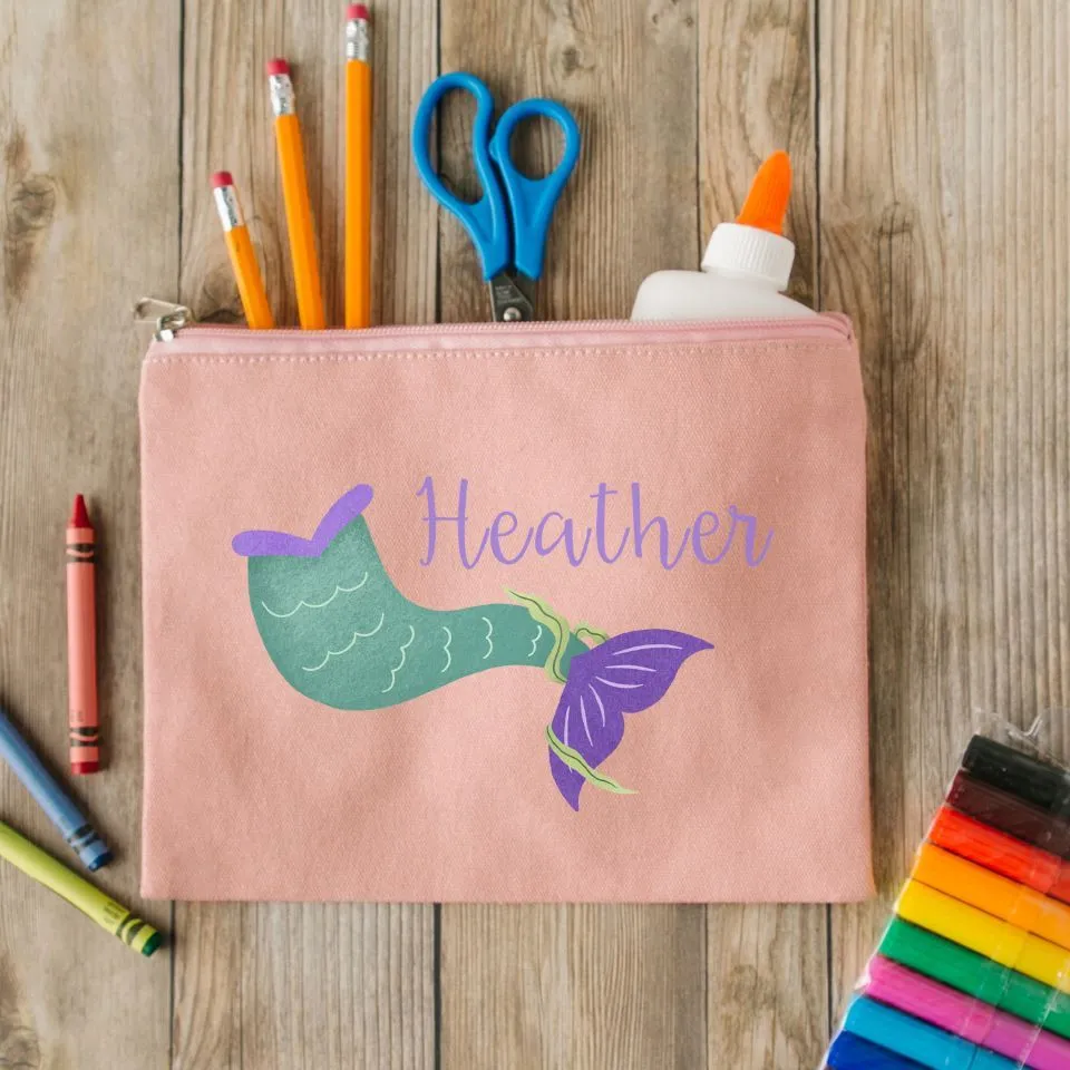 Personalized Kids Zippered Pencil Bags