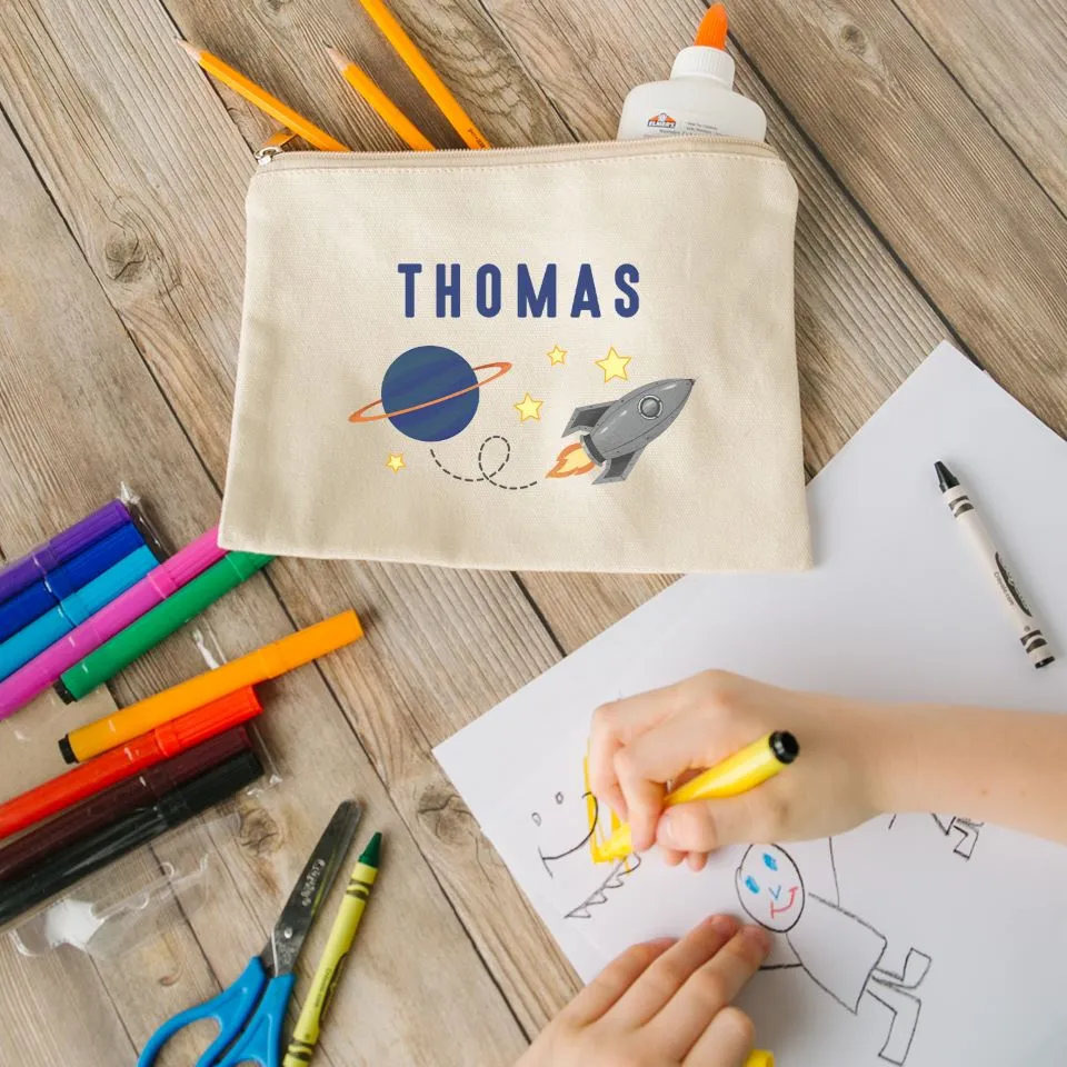 Personalized Kids Zippered Pencil Bags