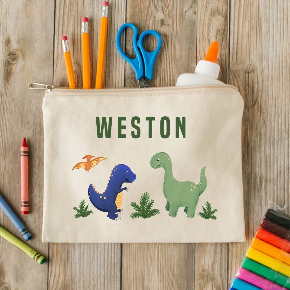 Personalized Kids Zippered Pencil Bags