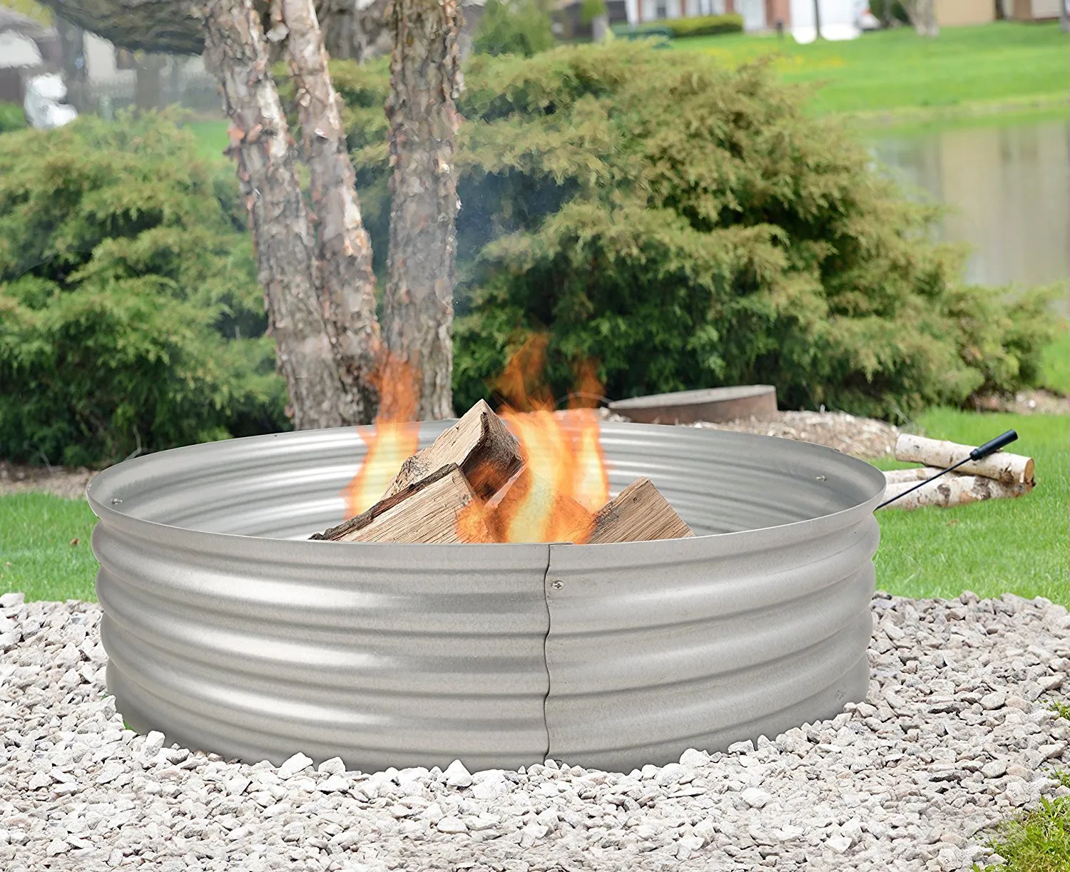 Pleasant Hearth OFW815FR Infinity Galvanized Fire Ring