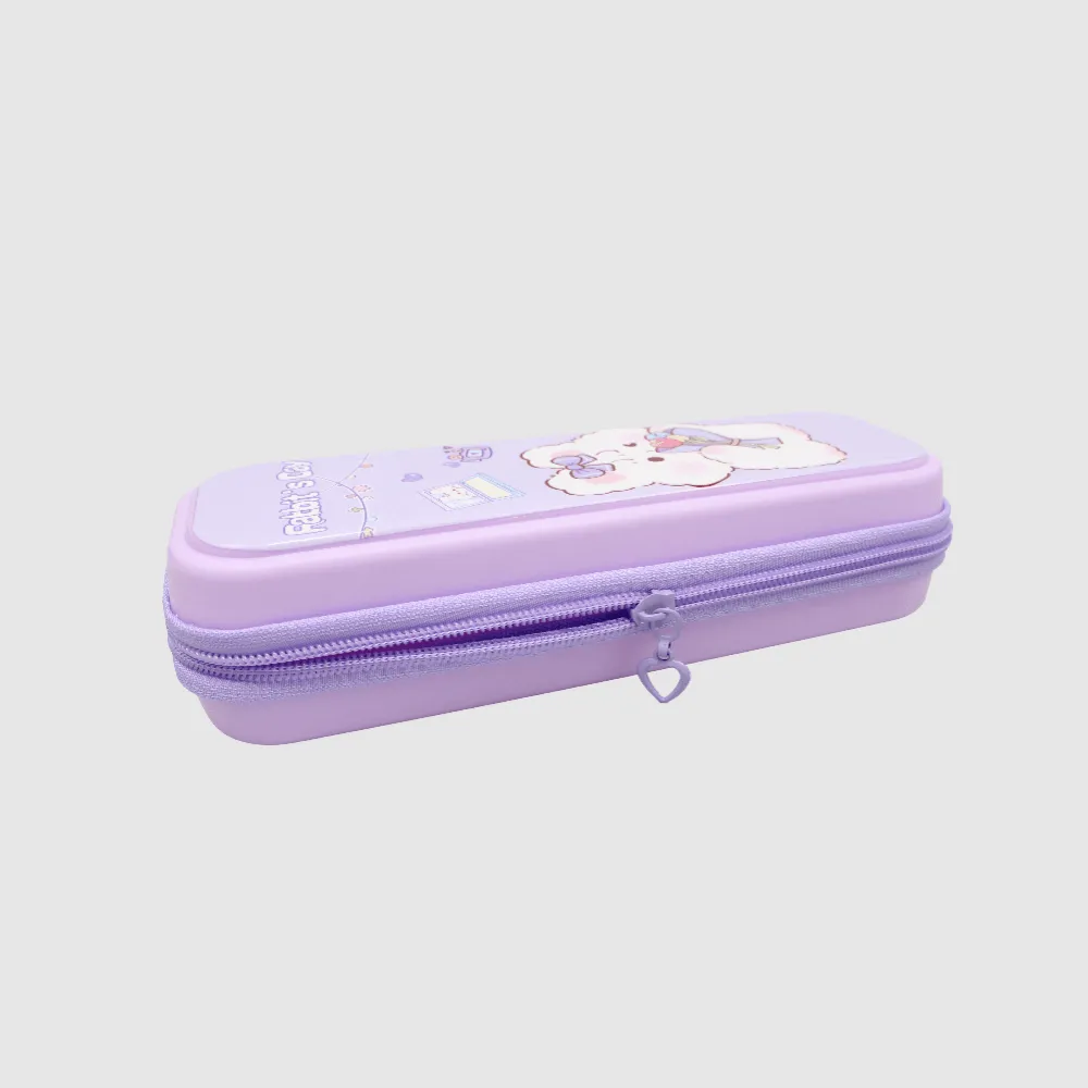 Rabbit's Day Purple Pencil Case