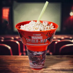 SNACKS BUCKET CUP WITH STRAW