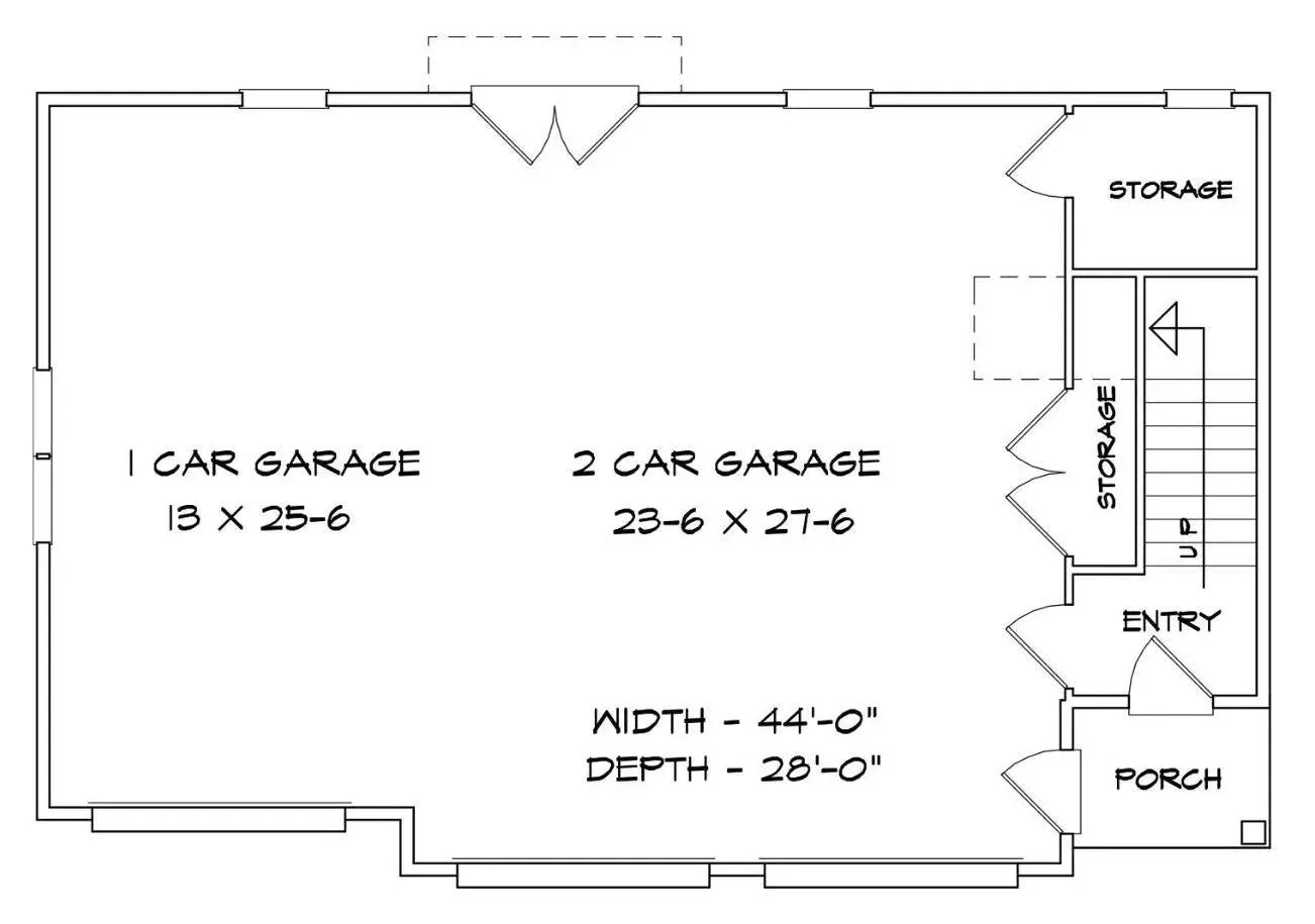 Spacious Detached Garage with ample storage spaces