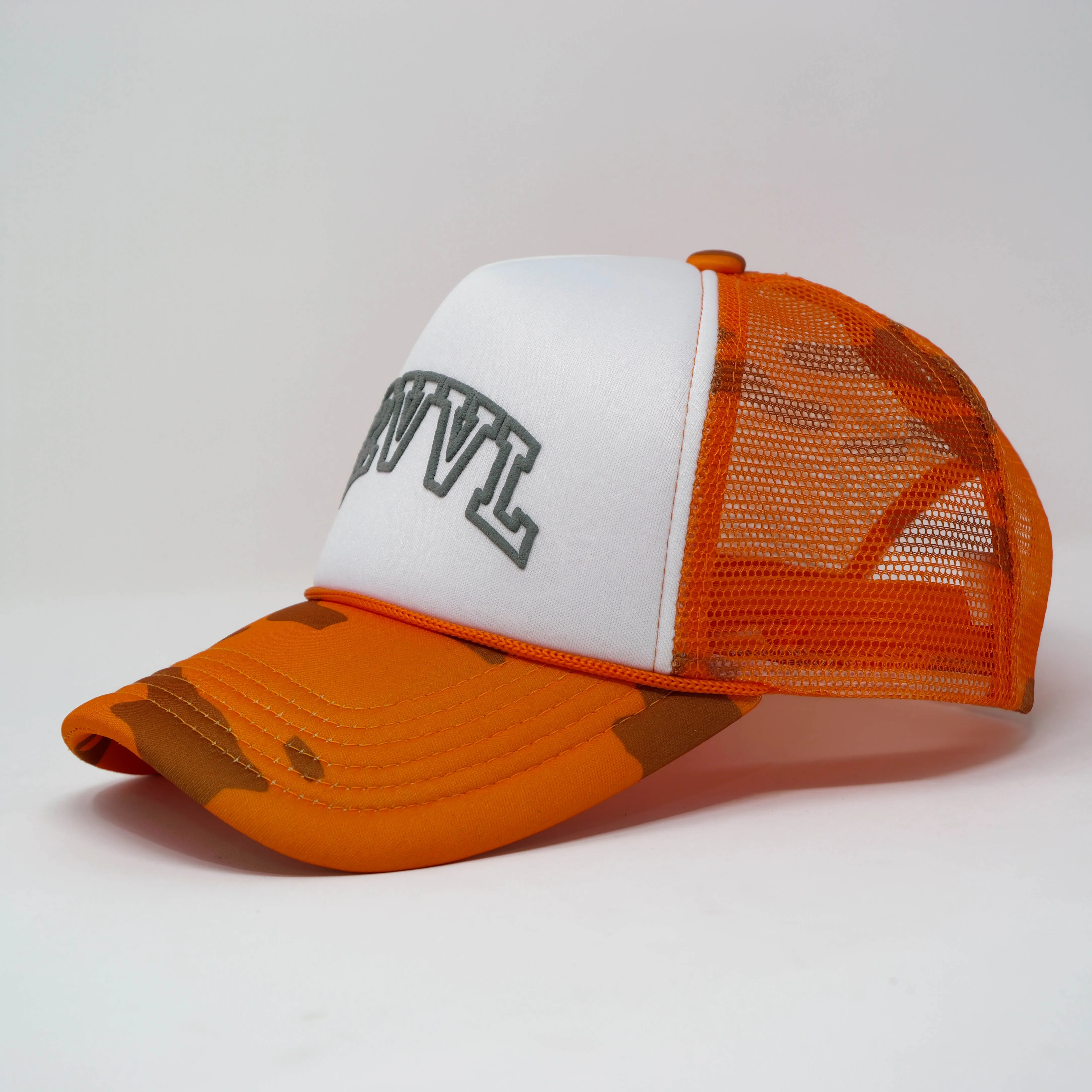 SRVVL TRUCKER HAT CAMO ORANGE