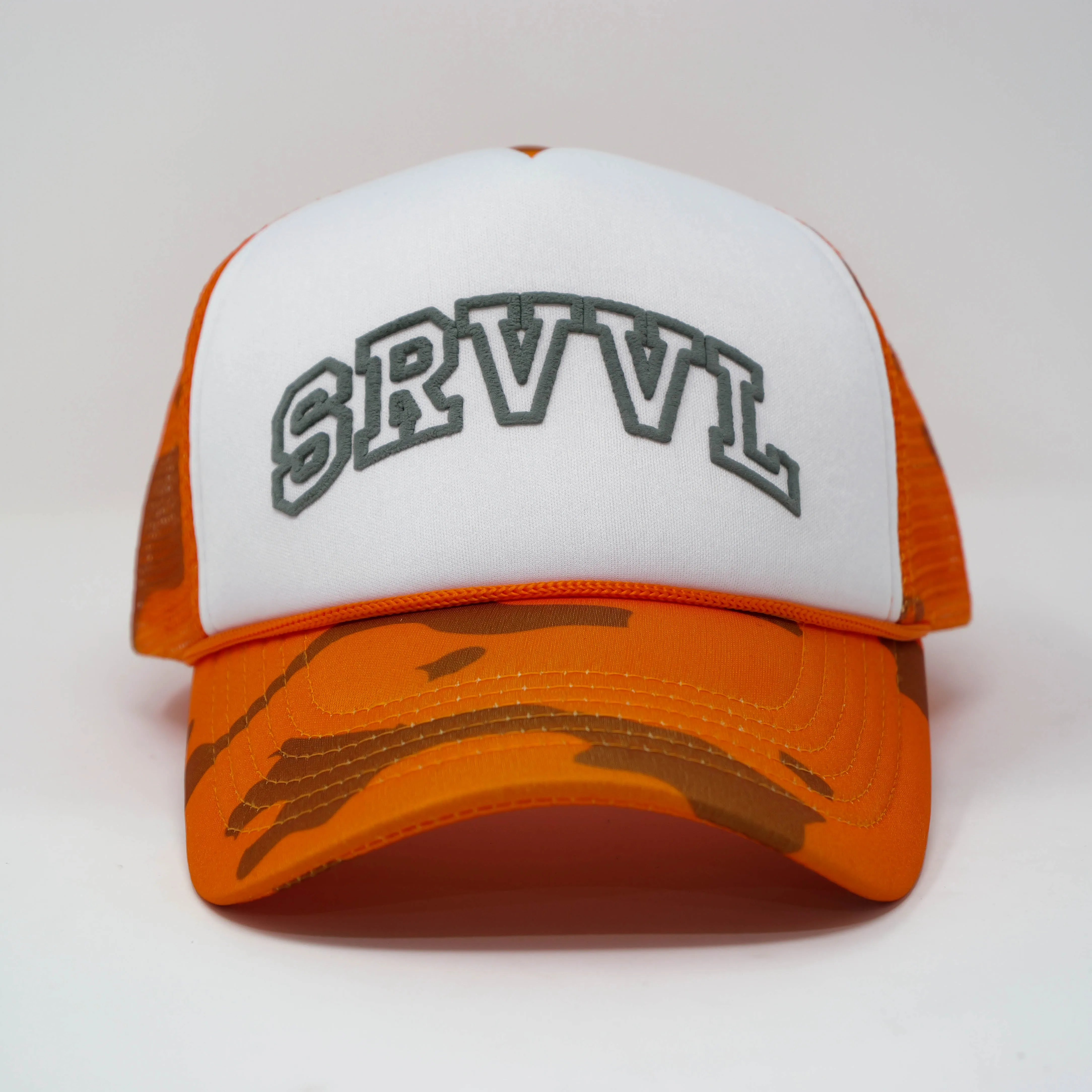 SRVVL TRUCKER HAT CAMO ORANGE