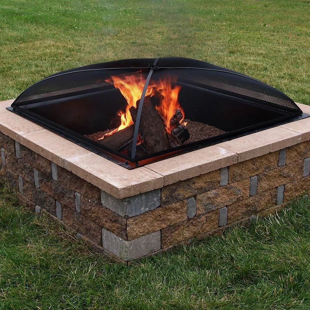 Sunnydaze 24-Inch Square Fire Pit Spark Screen