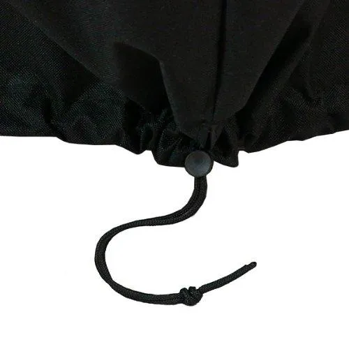 Sunnydaze Heavy-Duty Weather-Resistant Round Fire Pit Cover with Drawstring and Toggle Closure, Black PVC, 40 Inch Diameter