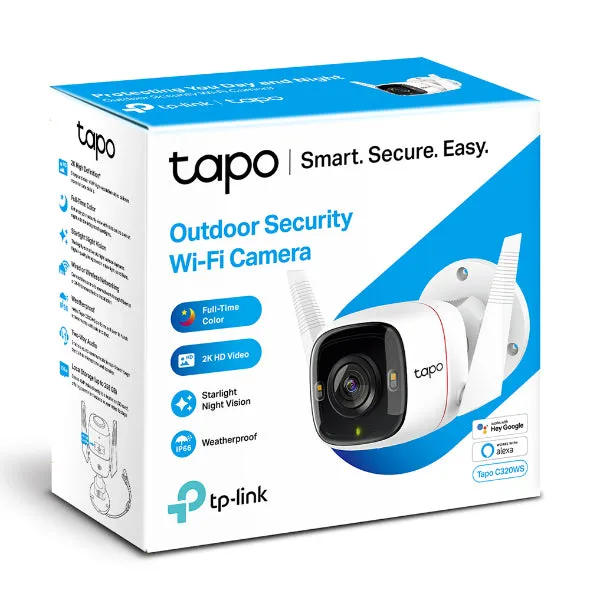 Tapo C320ws V1 - Network Surveillance Camera - Outdoor - Dustproof / Weatherproof - Colour (Day&Night) - 4 Mp - 2560 X 1