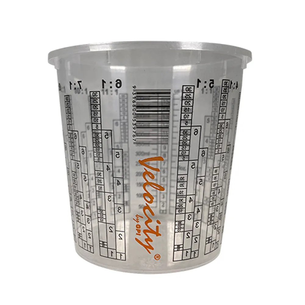 VELOCITY Calibrated Graduated Paint Mixing Cups 350ml x 100 Pack VM4