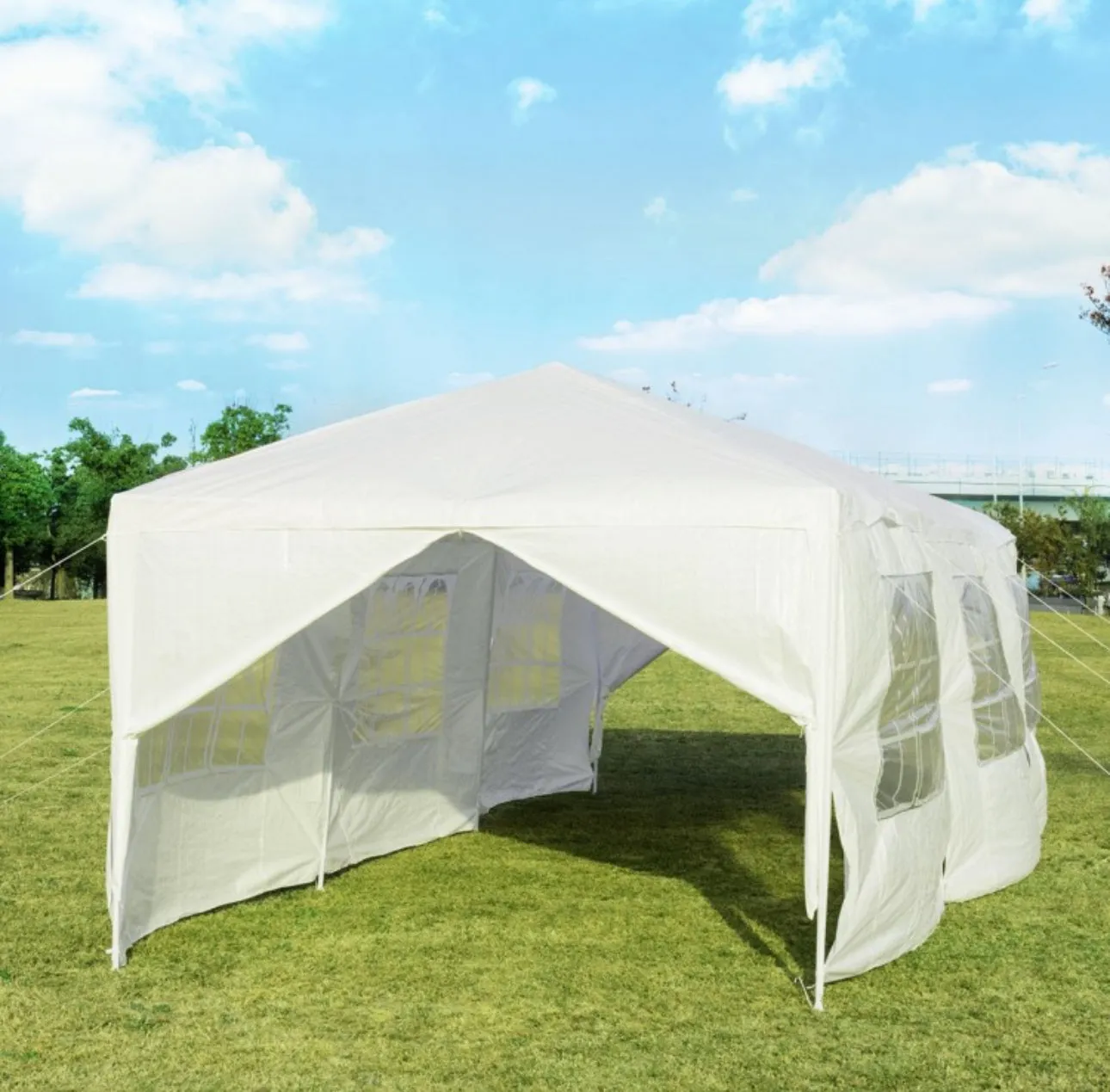 Very Cool 10x30 FT Heavy Duty Outdoor Canopy Tent With 6 Removable Sidewalls | 2 Doorways | Transparent Windows | Spacious | Patio